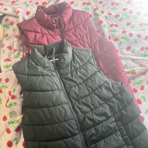 GAP Burgundy Puffer Vest